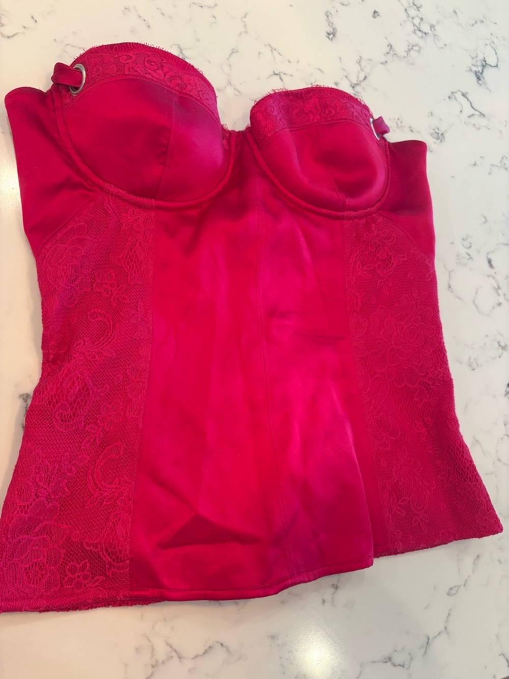 Guess by Marciano Silk & Lace Corset - Fuchsia Pink